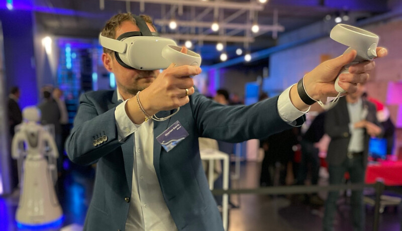 Animation casque de réalité virtuelle VR.